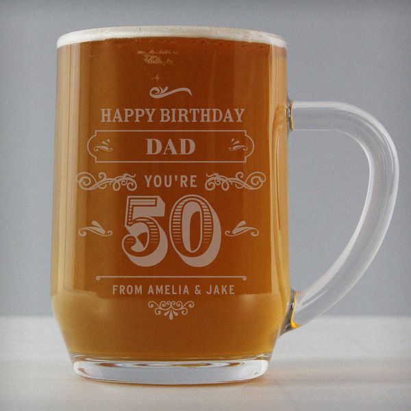 (image for) Personalised Birthday Vintage Typography Tankard - Click Image to Close