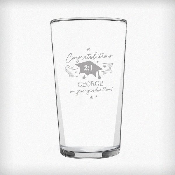 (image for) Personalised Graduation Pint Glass - Click Image to Close