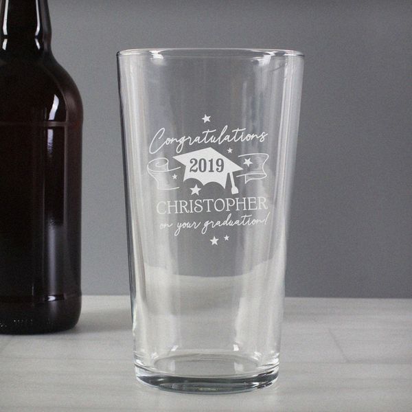 (image for) Personalised Graduation Pint Glass - Click Image to Close