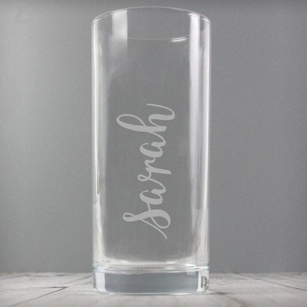 Modal Additional Images for Personalised Name Only Engraved Hi Ball Glass