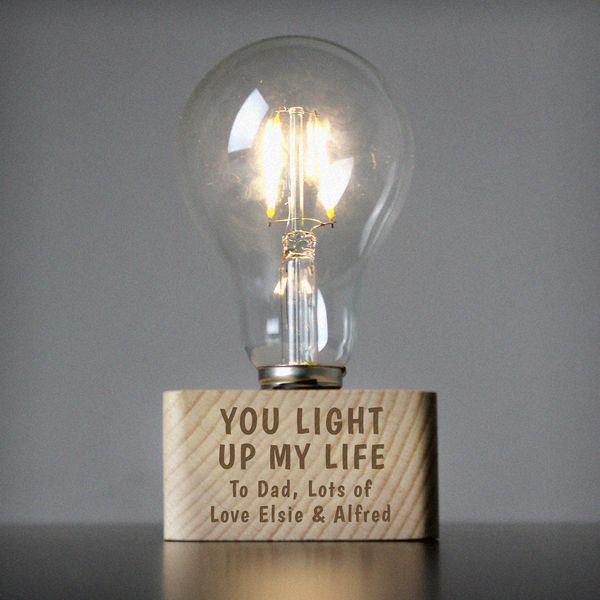 Modal Additional Images for Personalised You Light Up My Life LED Bulb Table Lamp
