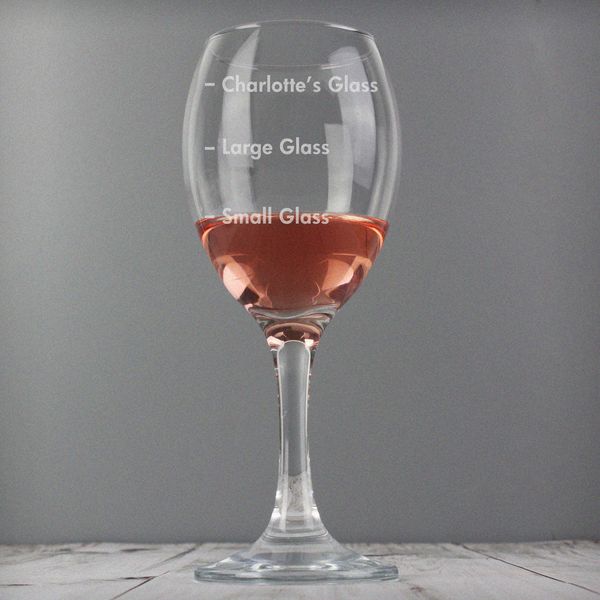 Modal Additional Images for Personalised Measures Wine Glass