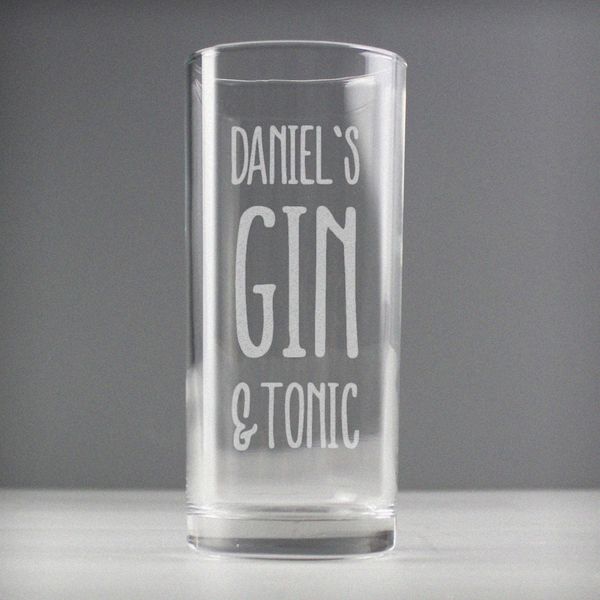 (image for) Personalised Gin & Tonic Hi Ball Glass - Click Image to Close