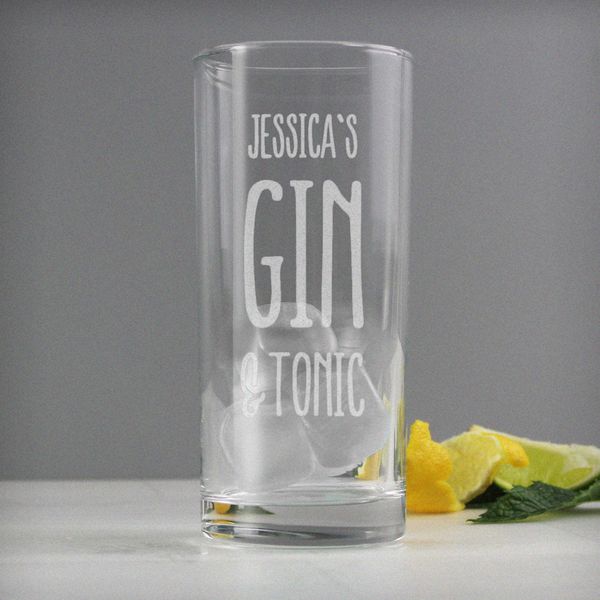 Modal Additional Images for Personalised Gin & Tonic Hi Ball Glass