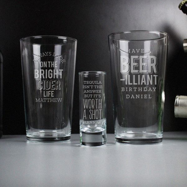 Modal Additional Images for Personalised Beer-Illiant Birthday Pint Glass