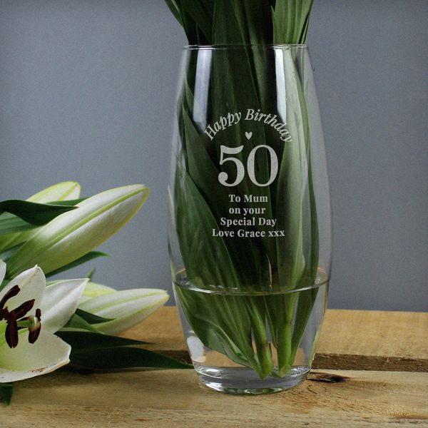 (image for) Personalised Happy Birthday Bullet Vase - Click Image to Close