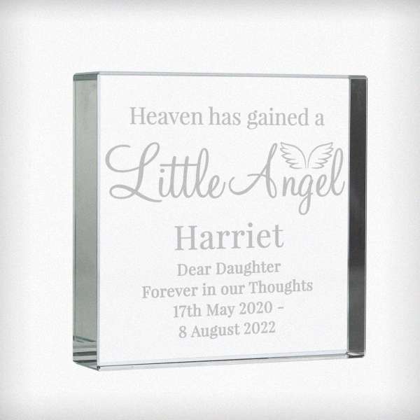 (image for) Personalised Little Angel Large Crystal Token - Click Image to Close