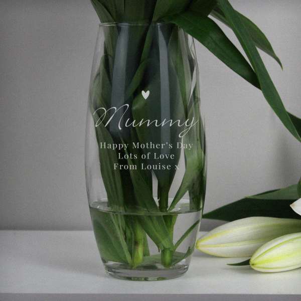 (image for) Personalised Love Heart Bullet Vase - Click Image to Close