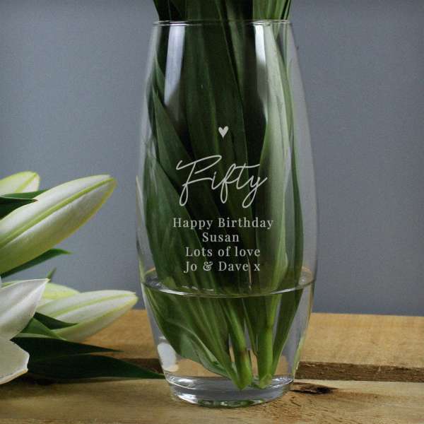 (image for) Personalised Big Age Bullet Vase - Click Image to Close