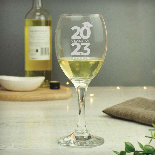 Modal Additional Images for Personalised Class of Graduation Wine Glass