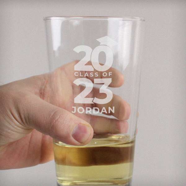 (image for) Personalised Class of Graduation Pint Glass - Click Image to Close