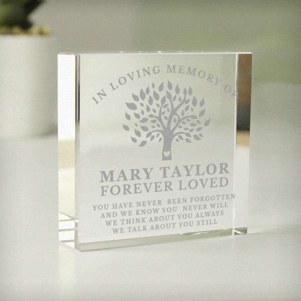 Modal Additional Images for Personalised In Loving Memory Family Tree Crystal Token