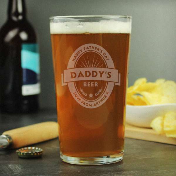 (image for) Personalised Beer Label Pint Glass - Click Image to Close