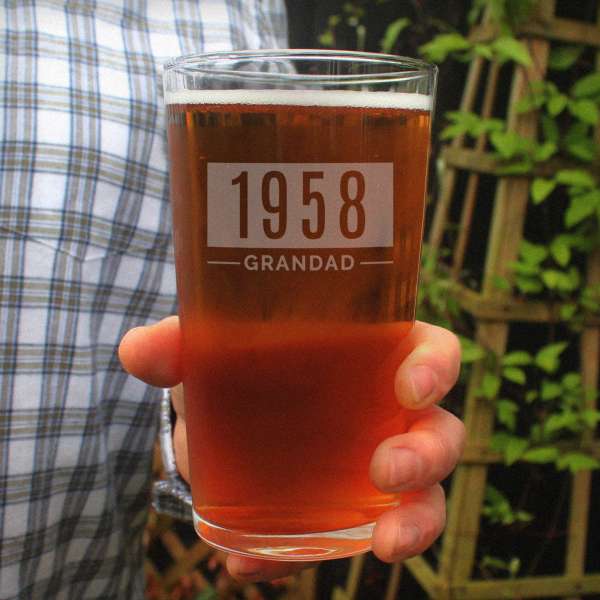 Modal Additional Images for Personalised Name & Date Pint Glass