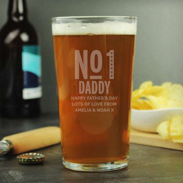 (image for) Personalised No. 1 Pint Glass - Click Image to Close