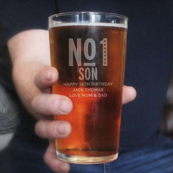 Modal Additional Images for Personalised No. 1 Pint Glass