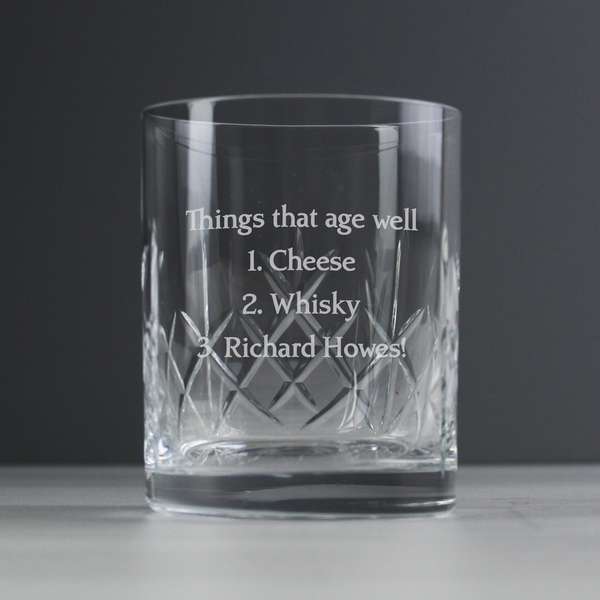 (image for) Wedding Gifts Groom Personalised Crystal Whiskey Tumbler - Click Image to Close