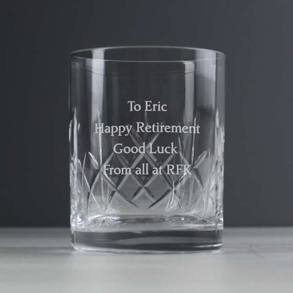 (image for) Wedding Gifts Him Personalised Crystal Whiskey Tumbler - Click Image to Close