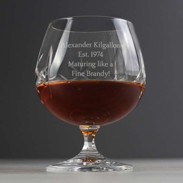 (image for) Personalised Crystal Small Brandy Glass - Click Image to Close