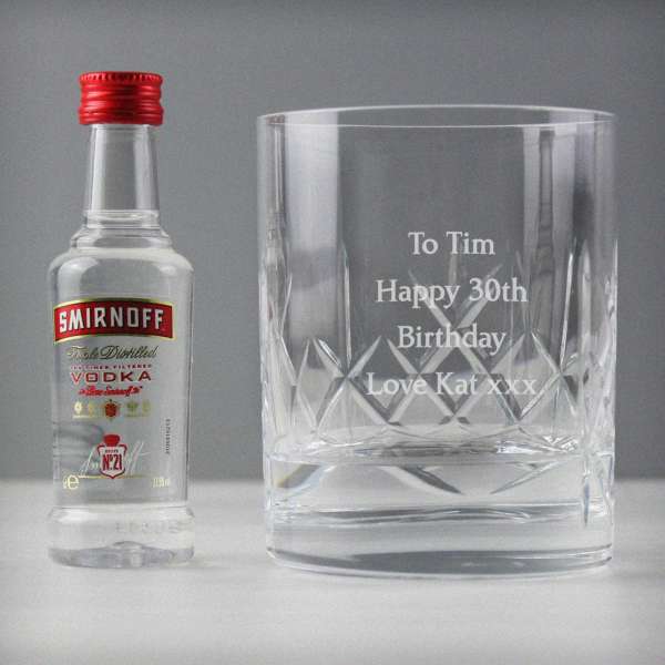 (image for) Personalised Crystal & Vodka Gift Set - Click Image to Close