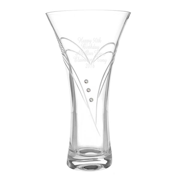 Modal Additional Images for Personalised Large Hand Cut Diamante Heart Vase