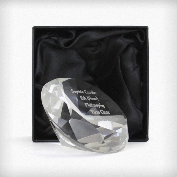Modal Additional Images for Personalised Diamond Paperweight