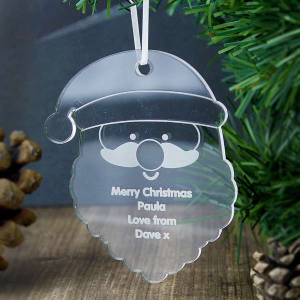 (image for) Personalised Acrylic Santa Decoration - Click Image to Close