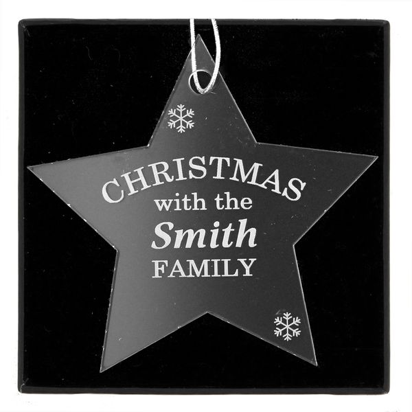 (image for) Personalised Acrylic Christmas Star Decoration - Click Image to Close