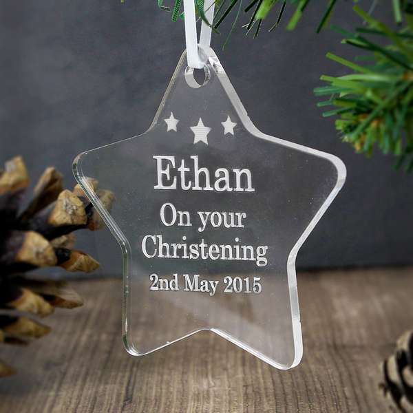 (image for) Personalised Acrylic Star Decoration - Click Image to Close