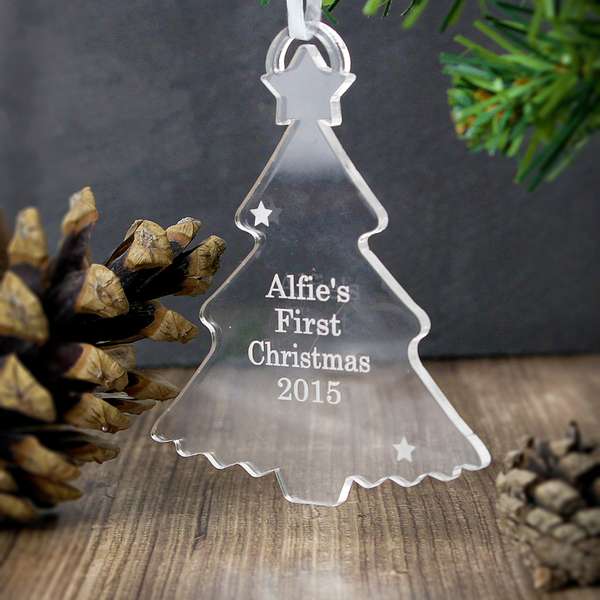 (image for) Personalised Acrylic Tree Decoration - Click Image to Close