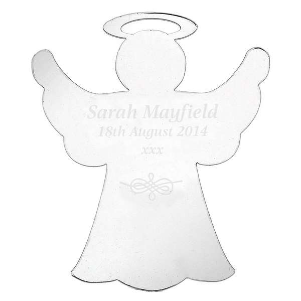 (image for) Personalised Acrylic Angel Decoration - Click Image to Close