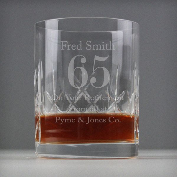 (image for) Personalised Big Age Cut Crystal Whisky Tumbler - Click Image to Close
