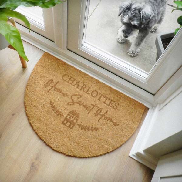 Modal Additional Images for Personalised Home Sweet Home Half Moon Indoor Doormat