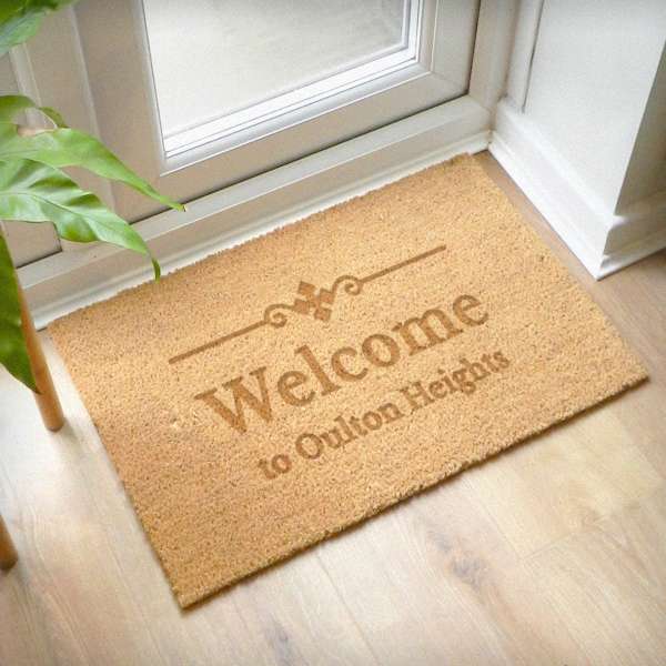 (image for) Personalised Ornate Rectangle Indoor Doormat - Click Image to Close