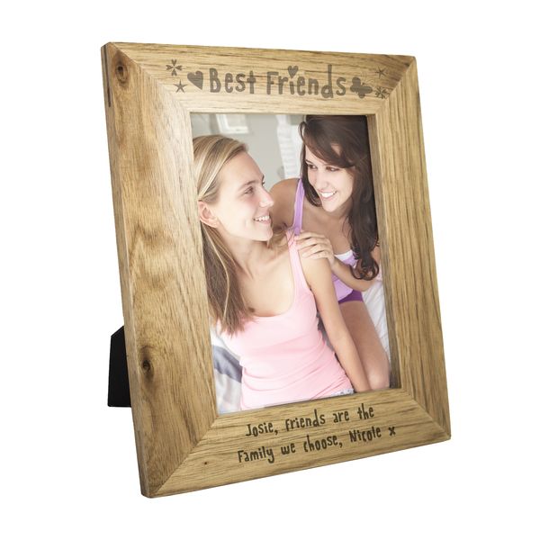 (image for) Personalised 5x7 Best Friends Wooden Photo Frame - Click Image to Close