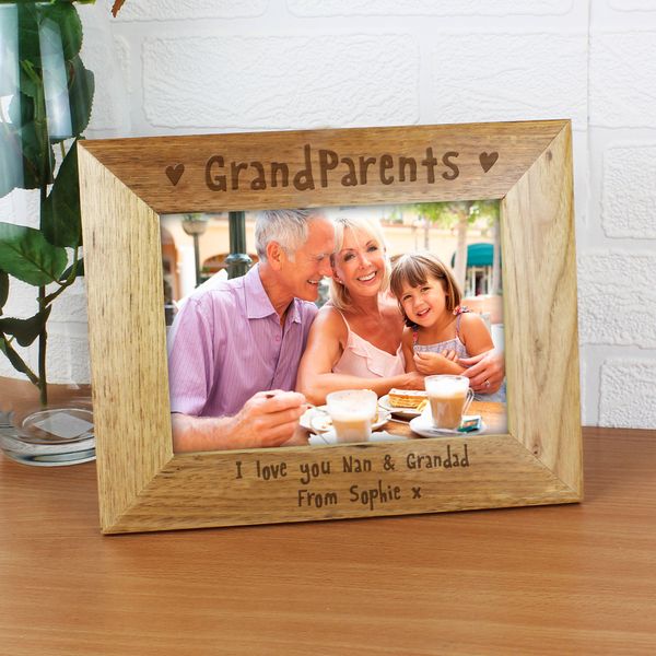 Modal Additional Images for Personalised 5x7 Grandparents Wooden Photo Frame