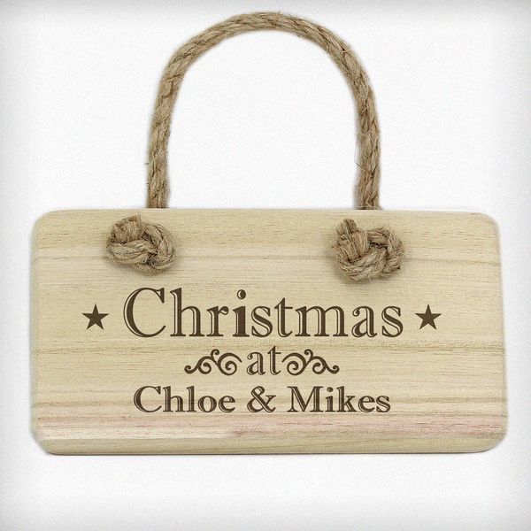 (image for) Personalised Christmas Wooden Sign - Click Image to Close