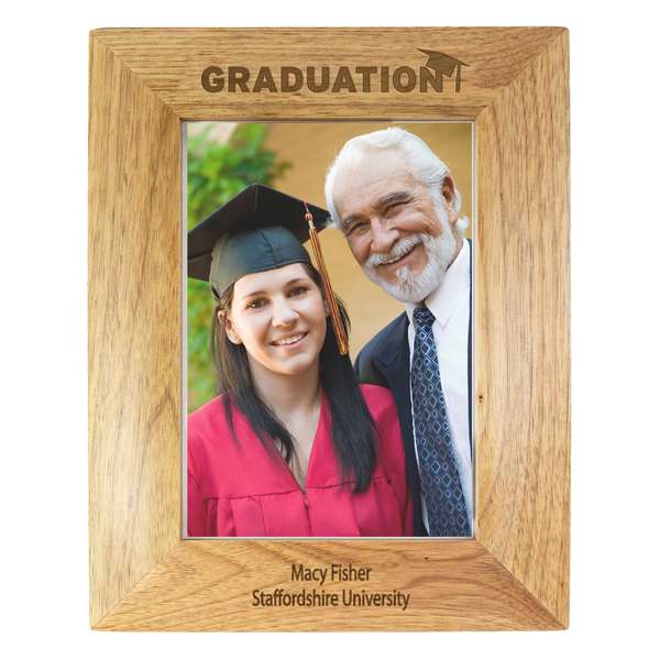 Modal Additional Images for Personalised 5x7 Graduation Wooden Photo Frame