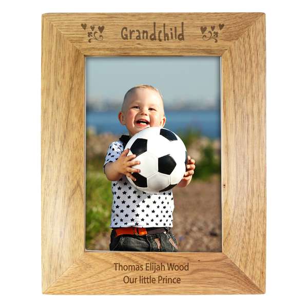 Modal Additional Images for Personalised 5x7 Grandchild Wooden Photo Frame