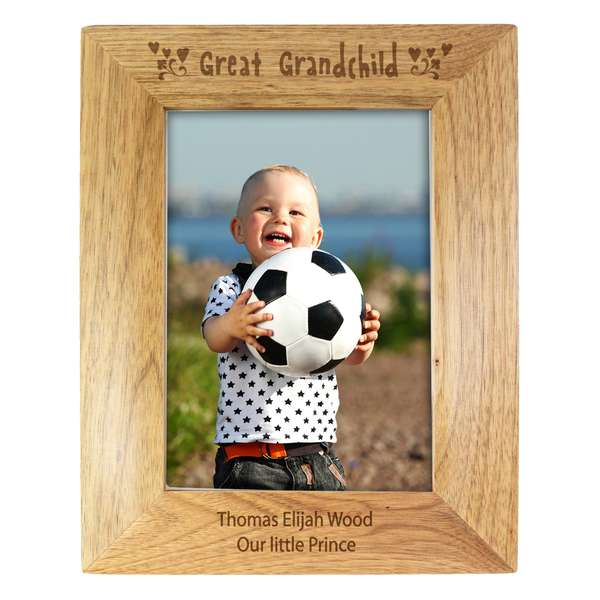 Modal Additional Images for Personalised 5x7 Great Grandchild Wooden Photo Frame