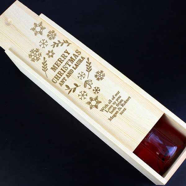 (image for) Personalised Christmas Frost Bottle Presentation Box - Click Image to Close