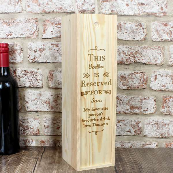 (image for) Personalised Reserved For Bottle Presentation Box - Click Image to Close