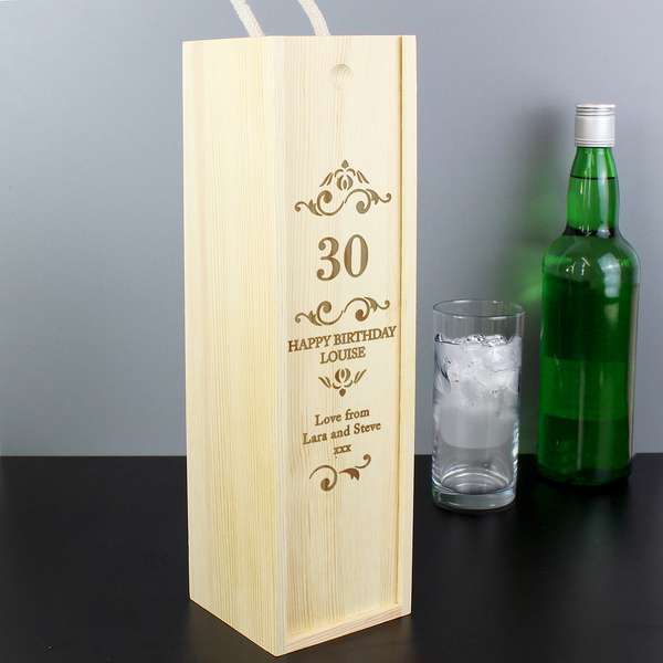 (image for) Personalised Elegant Number Bottle Presentation Box