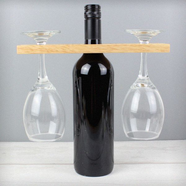 (image for) Personalised 'Wine O'clock' Wine Glass & Bottle Butler - Click Image to Close