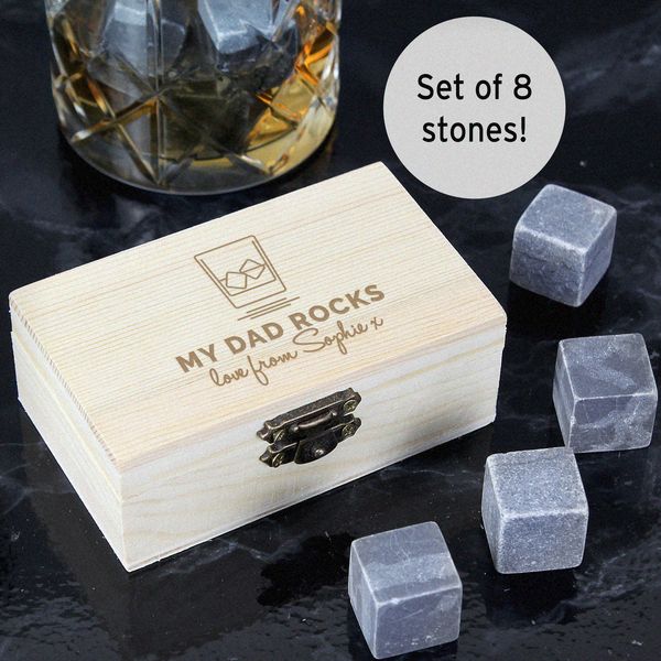 (image for) Personalised On The Rocks Whiskey Stones - Click Image to Close