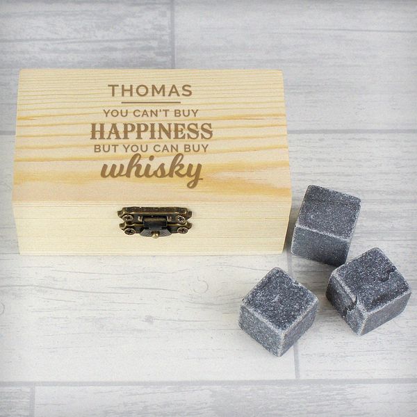 Modal Additional Images for Personalised Happiness Whisky Stones