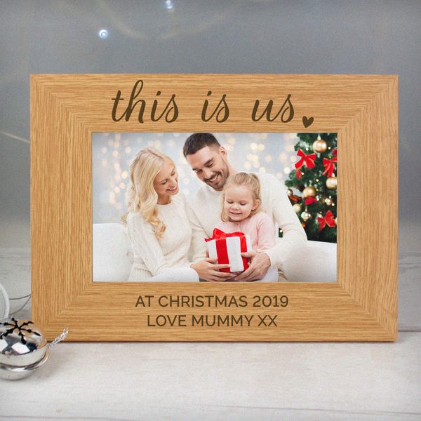 Modal Additional Images for Personalised 'This Is Us' 6x4 Landscape Wooden Photo Frame