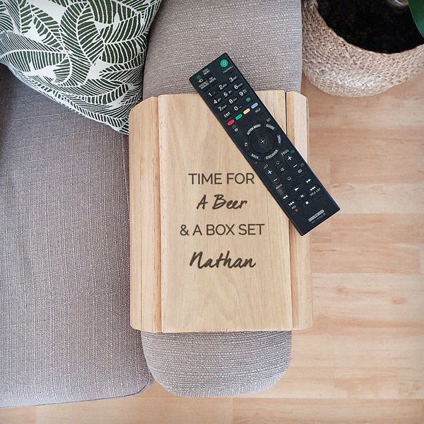 Modal Additional Images for Personalised Free Text Wooden Sofa Tray