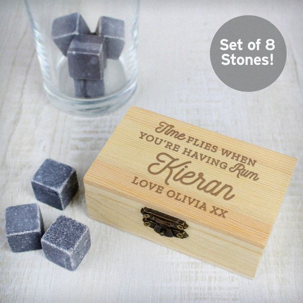 (image for) Personalised Time Flies When You're Having Rum Cooling Stones