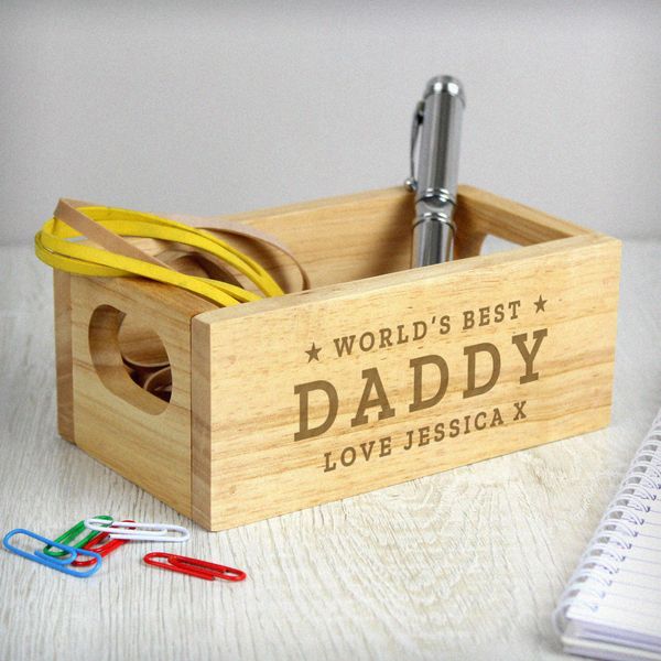 (image for) Personalised Worlds Best Mini Wooden Crate - Click Image to Close